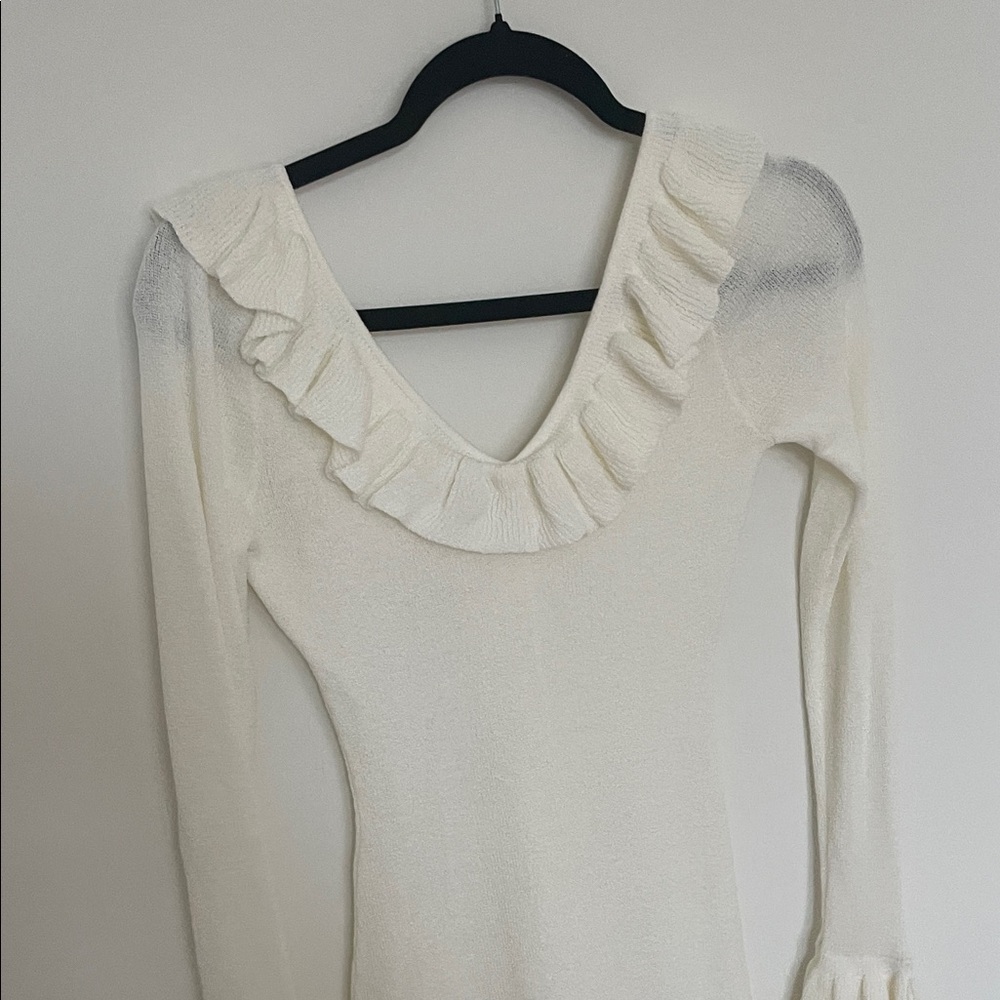 MESHKI Ruffle Knit Dress - Picture 7 of 7